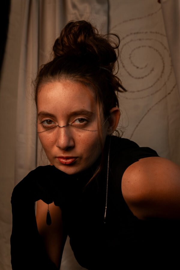 Obsidian night Face Chain